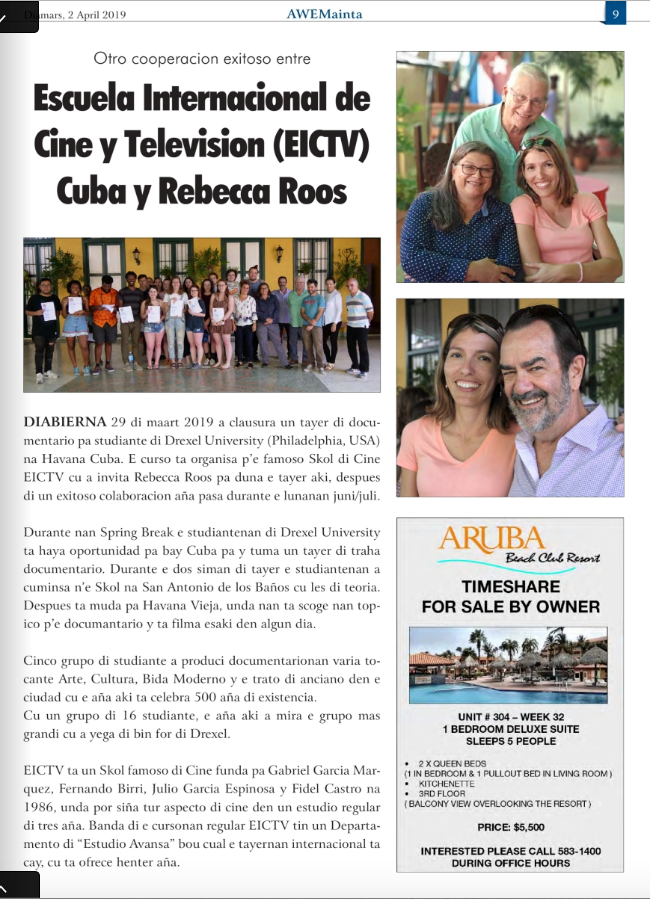 ICA Cuba News Article
